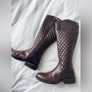 Vince Camuto Brown Leather Riding Boots - 10